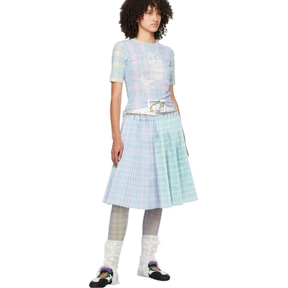 COPOVA LOWENA NWOT Multicolor plaid stirrup leggings Size M - Picture 1 of 9